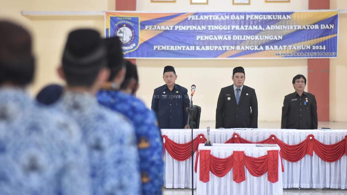 Pemkab Bangka Barat Gelar Pengukuhan dan Pelantikan Sejumlah PPT Pratama, Administrator, dan Pengawas